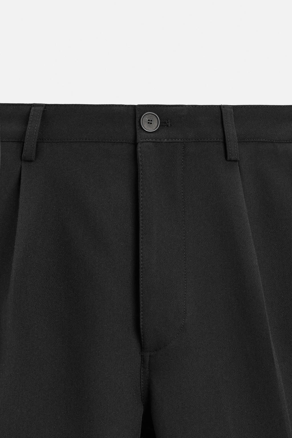 FLARED FIT PLEATED TROUSERS - Zara фото 8