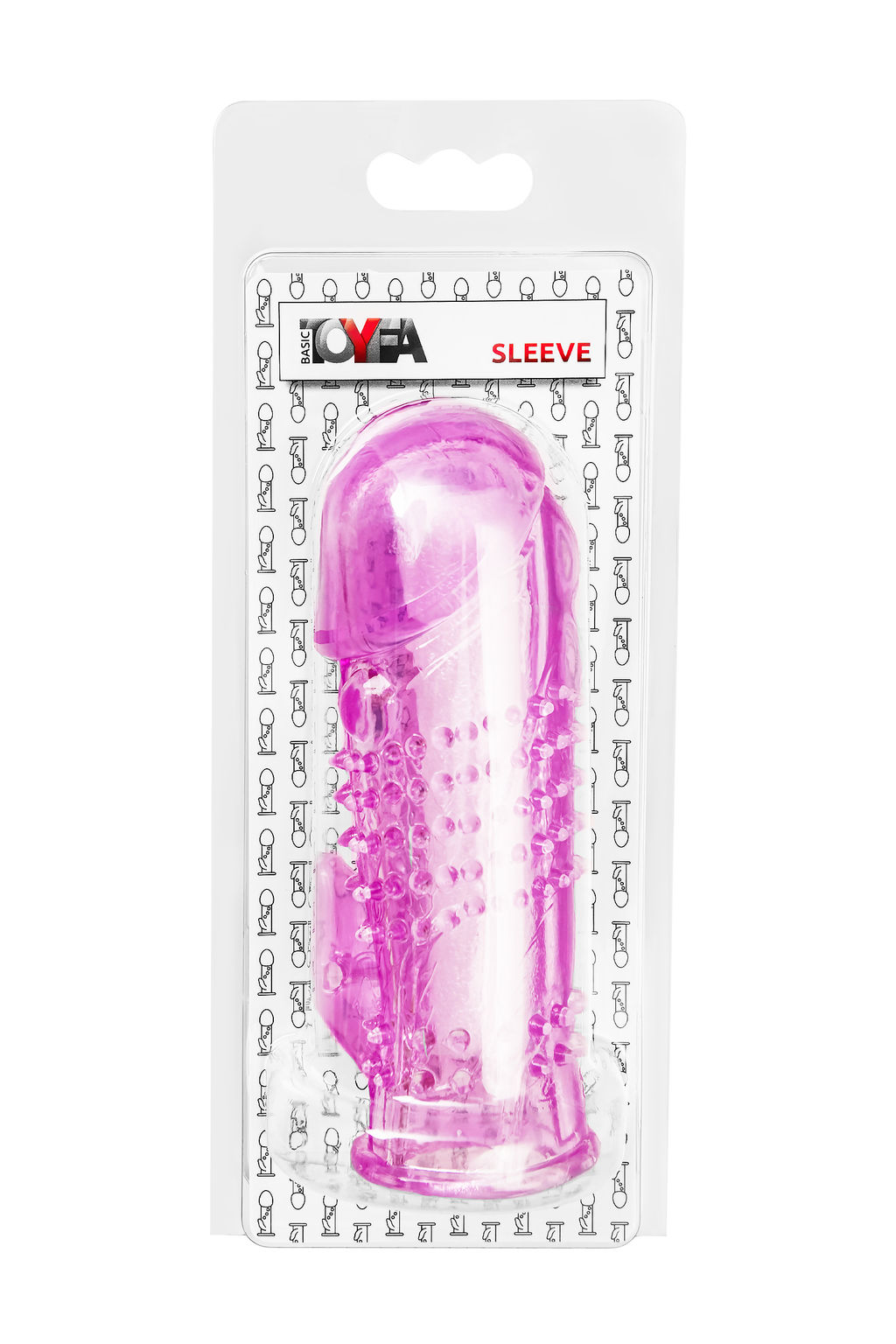 Насадка на пенис с дополнительной стимуляцией TOYFA Basic, TPE, розовый, 13 см