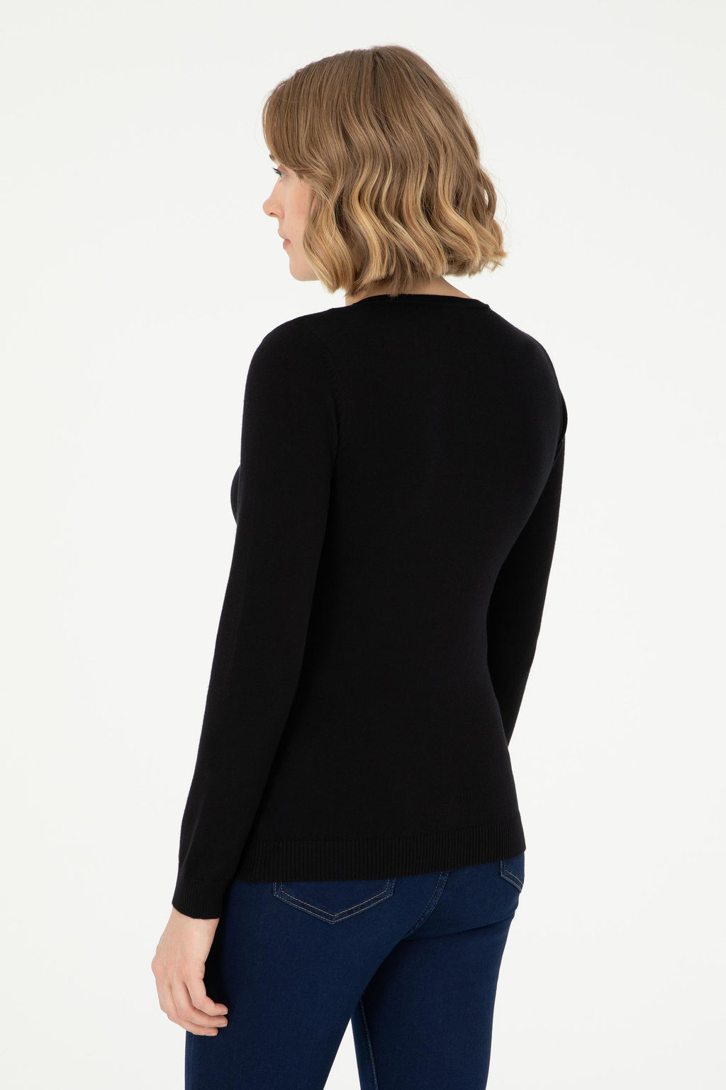 Женский черный базовый свитер Неожиданная скидка в корзине - U.s. polo assn фото 5