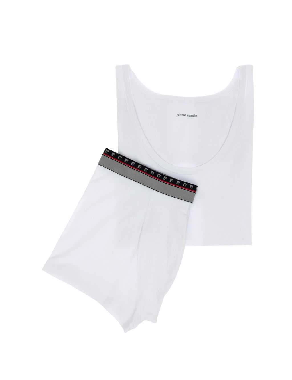 Beyaz Pamuklu Atlet Boxer Set