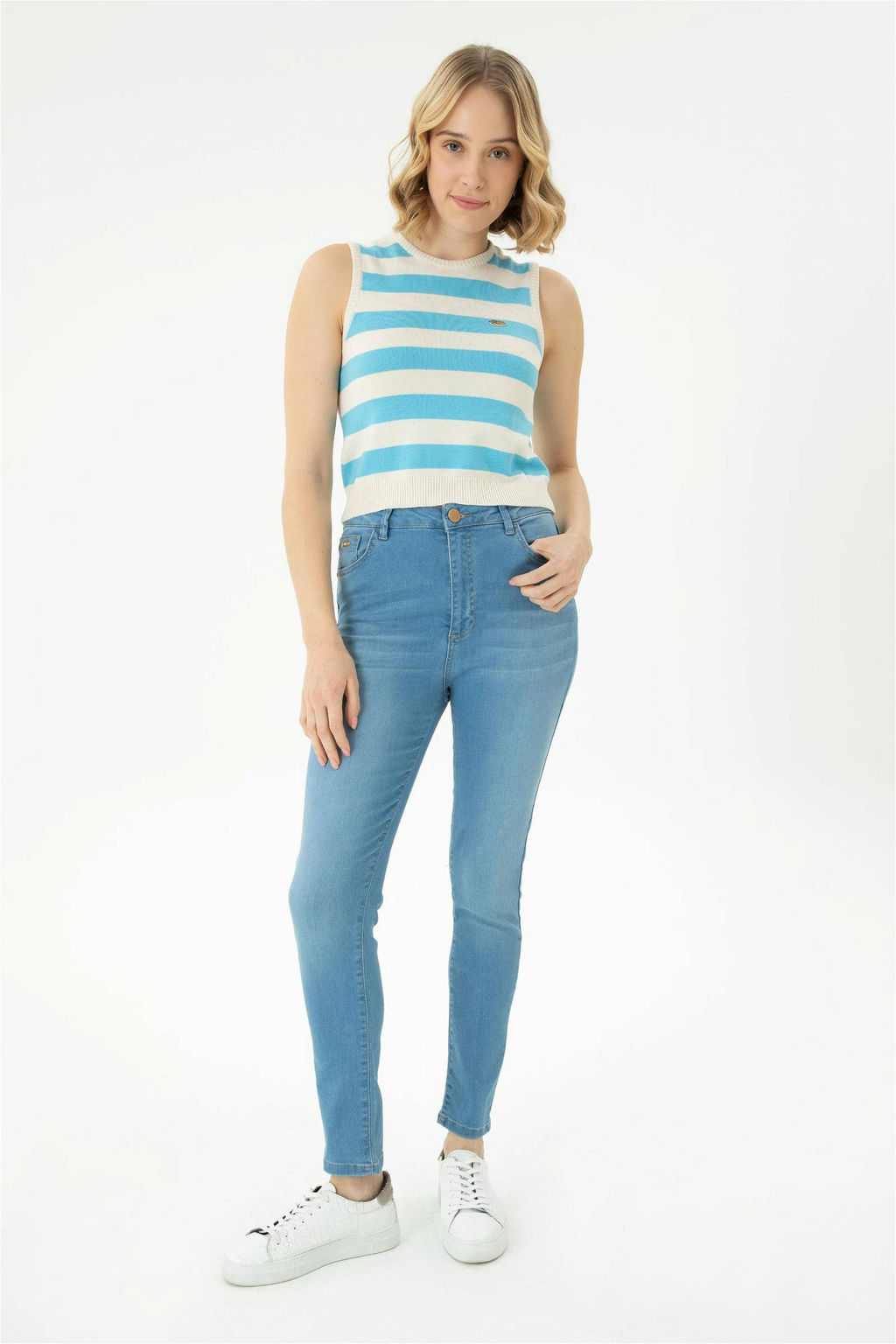 Женский бирюзовый свитер - U.s. polo assn фото 4