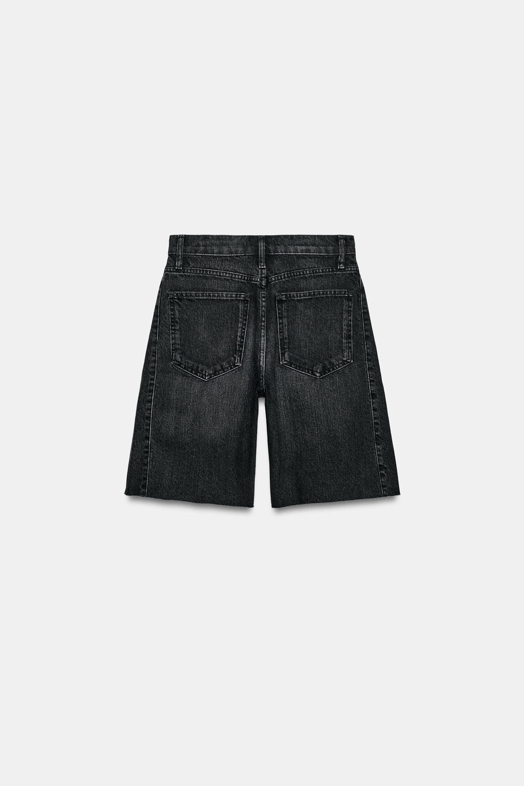 BERMUDA DENIM RELAXED TIRO MEDIO ZW COLLECTION / Negro - Zara фото 8