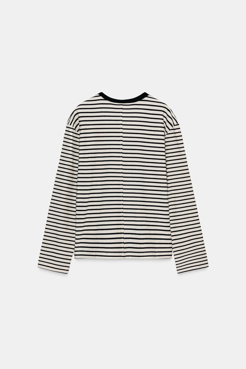 STRIPED LONG SLEEVE T-SHIRT - Zara фото 6