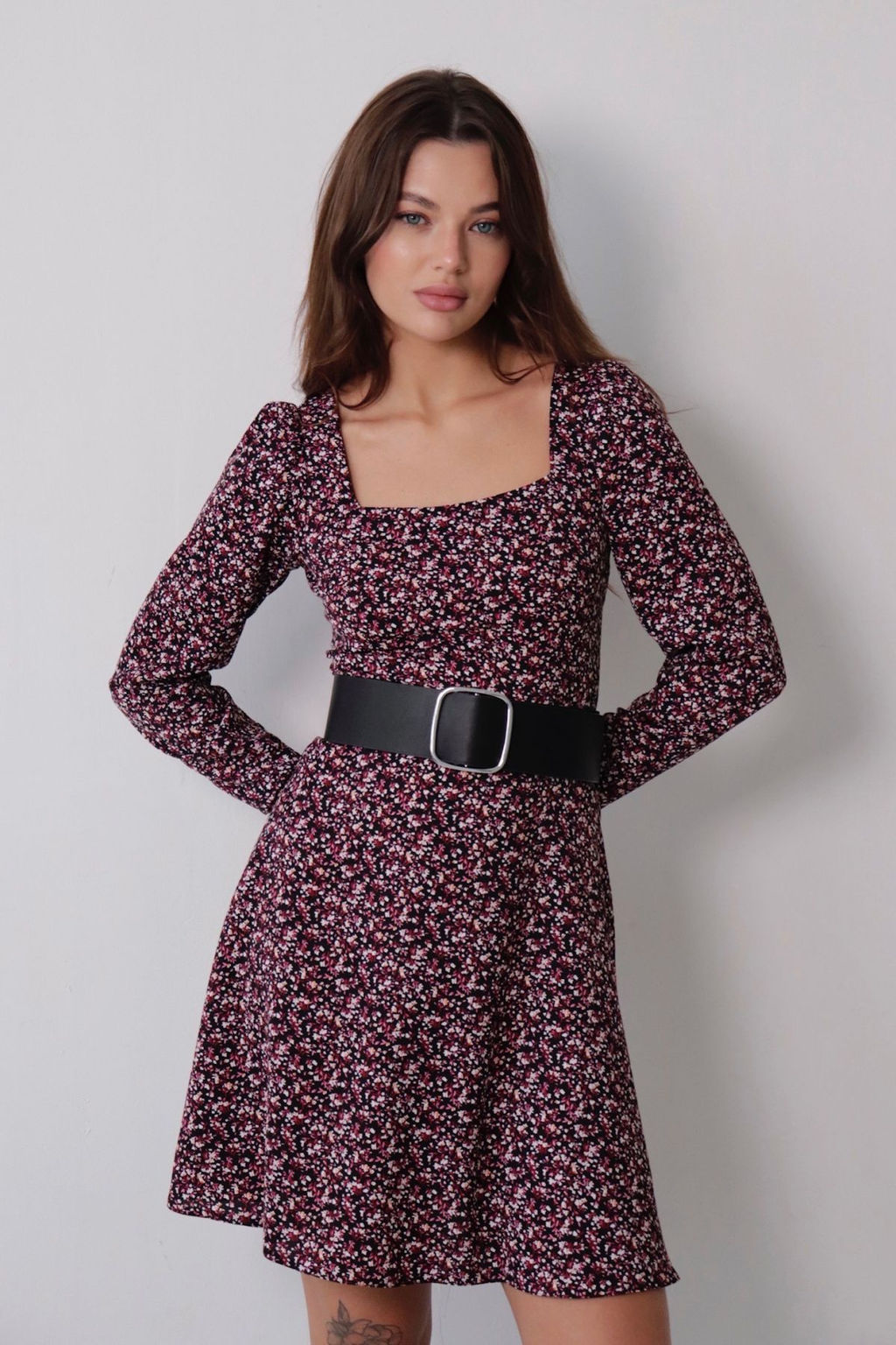 Платье с вырезом каре отрезное по талии - Martichelli фото 28