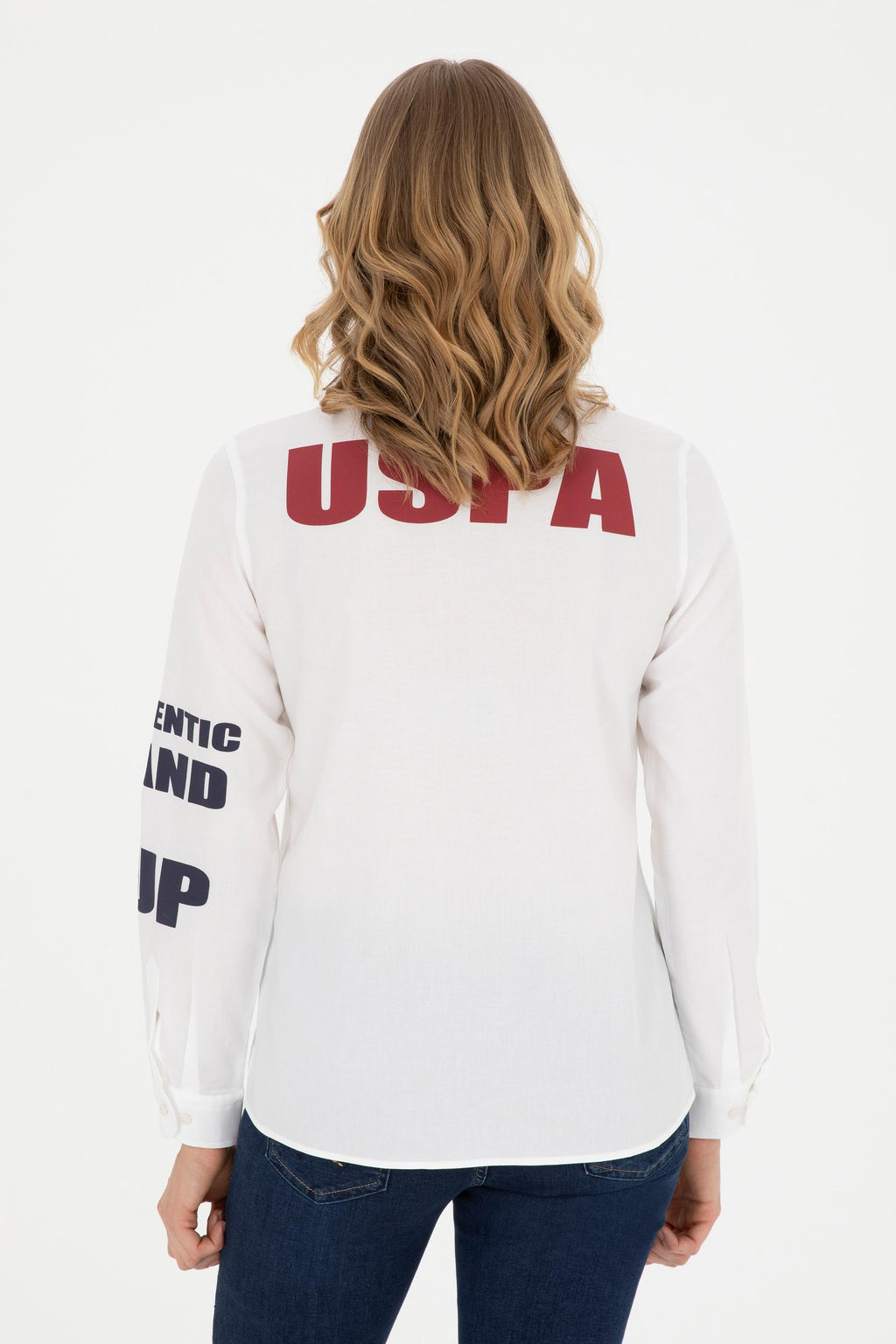 U. S. Polo Assn / Женская белая рубашка с длинным рукавом - U.s. polo assn фото 12