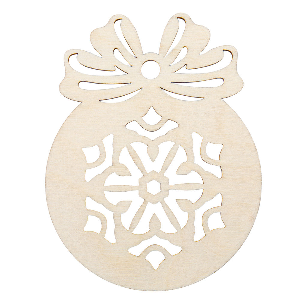 Заготовка для декорирования Mr. Carving ВД-1199 Подвеска фанера 7 х 9 х 0.3 см Шар резной №1 (7х9см.)