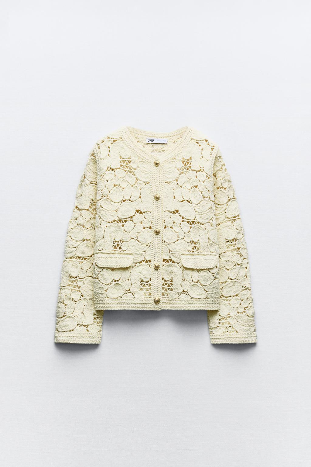 MACRAME KNIT CARDIGAN - Zara фото 4
