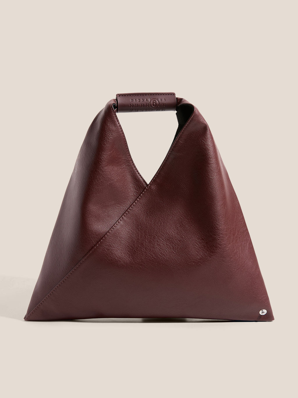 Женская сумка с ручкой MM6 MAISON MARGIELA MINI JAPANESE Артикул 4670193, коричнево-бордовый