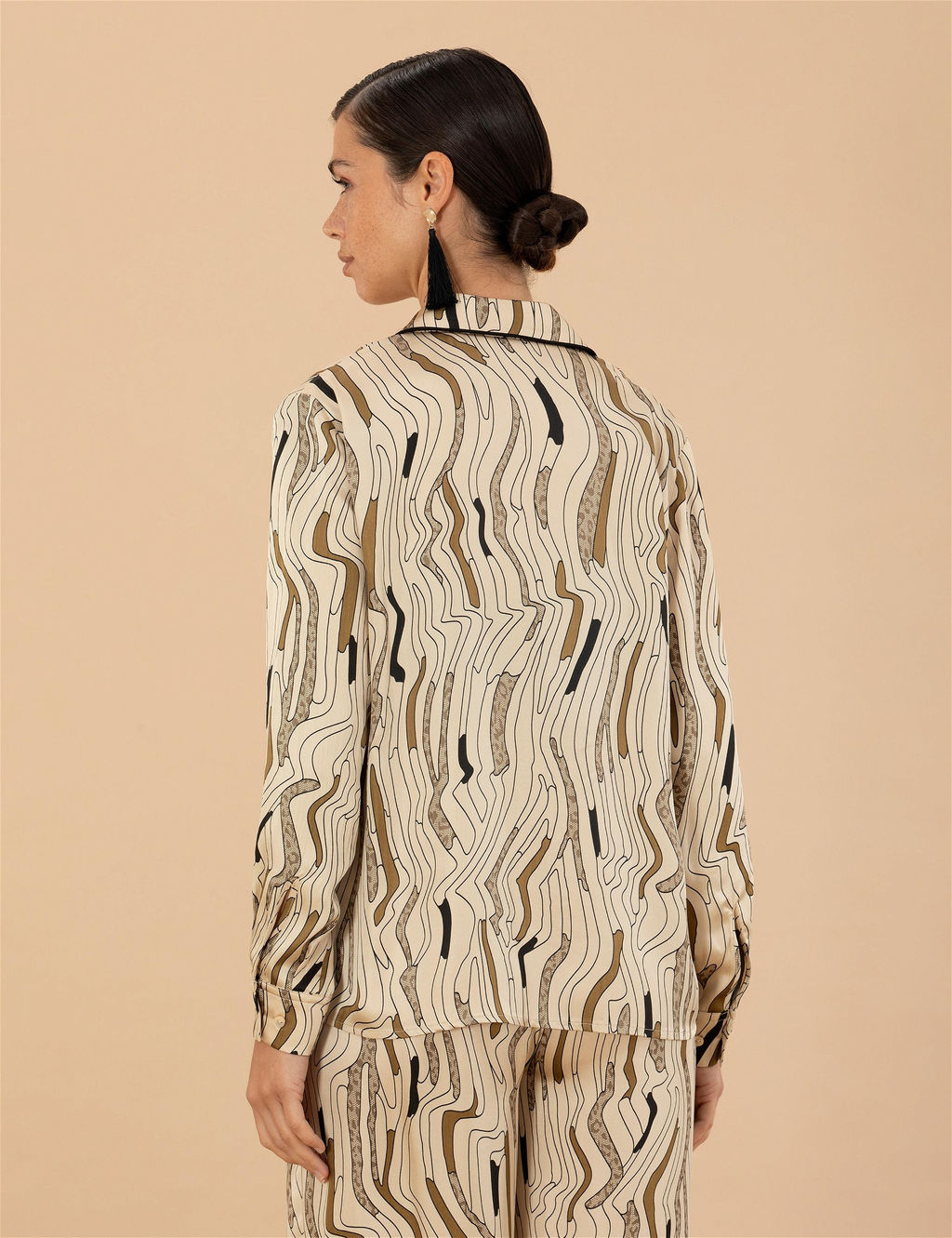 Krem Regular Fit Uzun Kollu Saten G_mlek - Pierre cardin фото 5