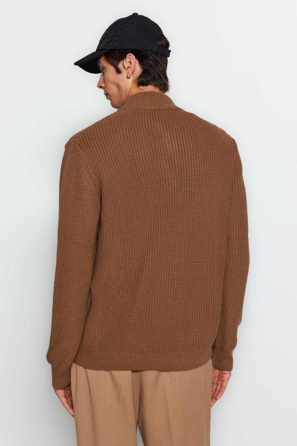 TRENDYOL MAN Indigo Casual Regular Yar?m Bal?kc? Yaka Duz Triko Kazak TMNAW22KZ1908 - Trendyolmilla фото 26