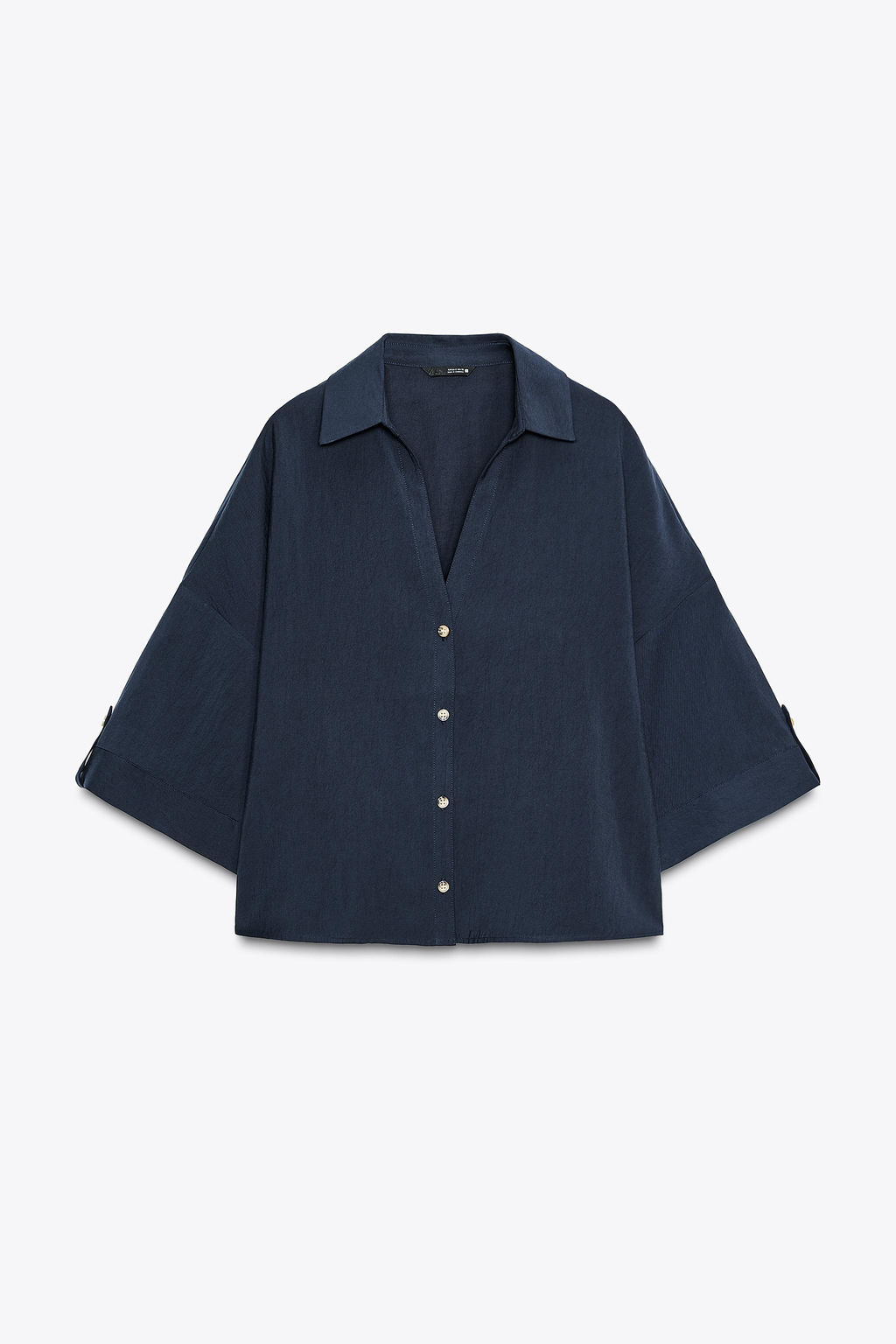 WIDE SHORT SLEEVE SHIRT - Zara фото 7