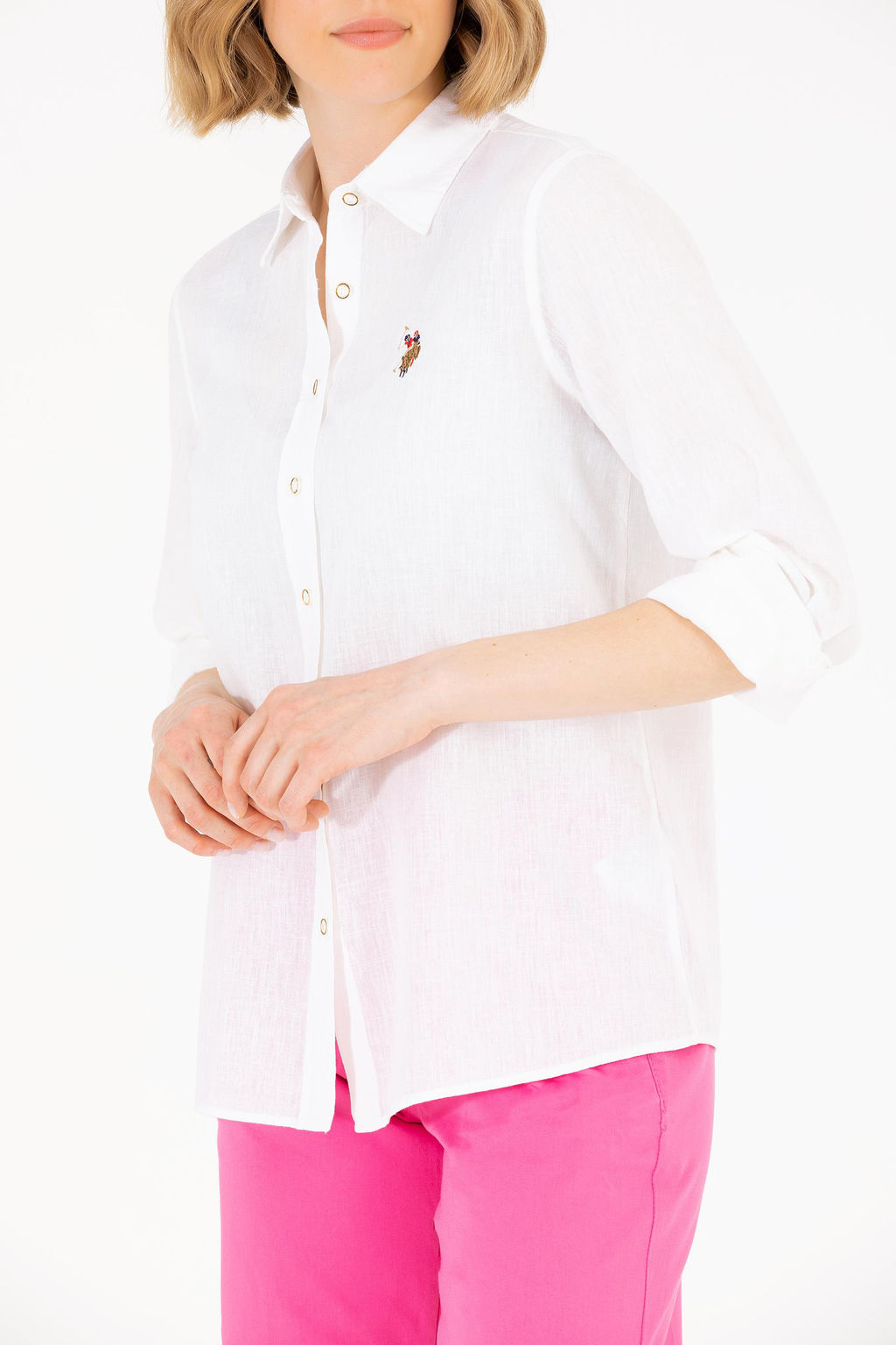 Рубашка женская белая Uzunkol Basic - U.s. polo assn фото 6