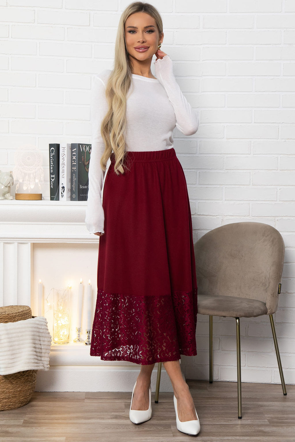 Юбка с кружевом Элегия - Lt collection фото 2