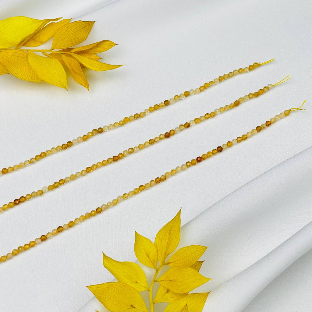 Бусины для украшений из Цитрина (110 бусин) 39 см