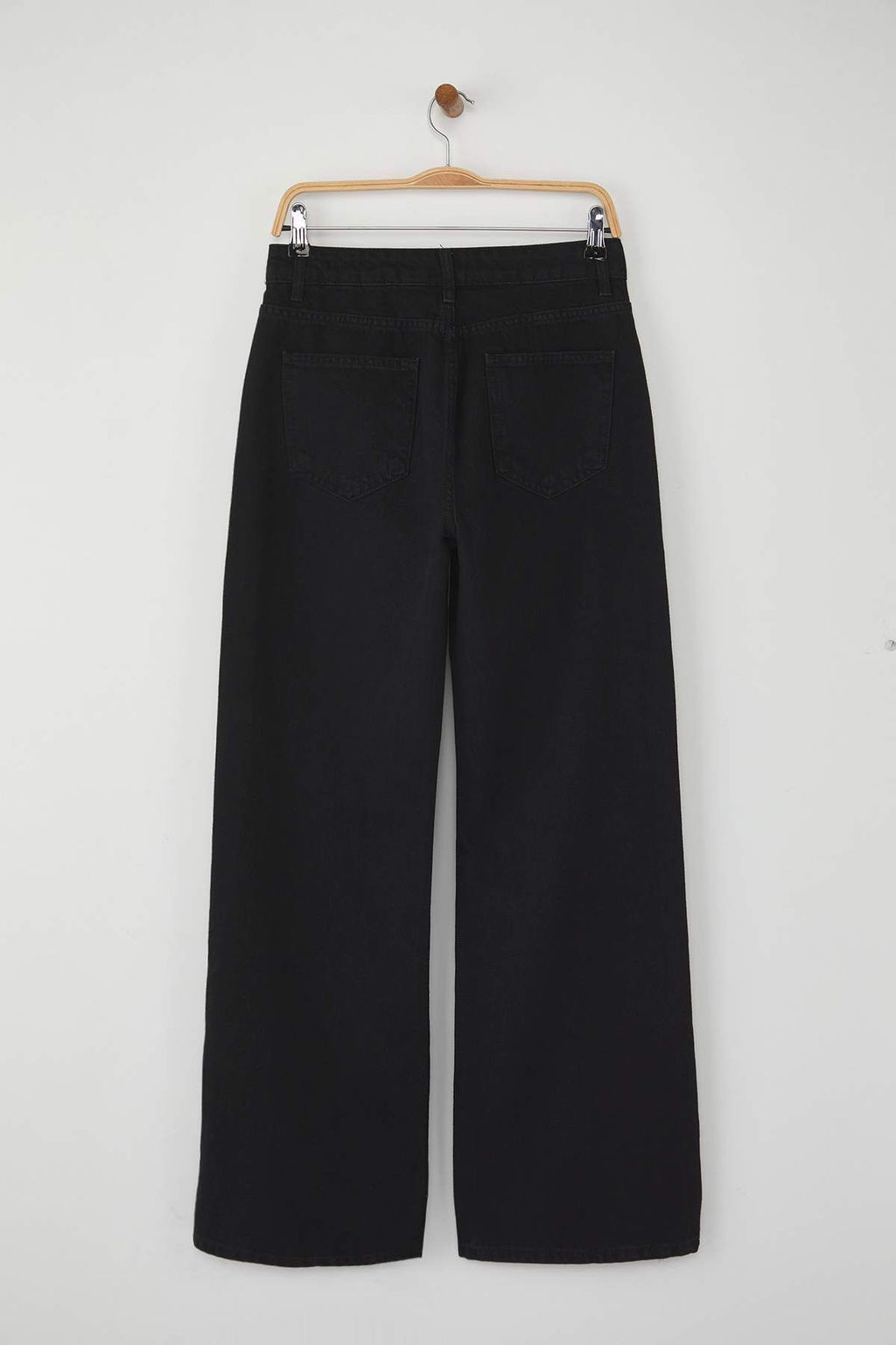 Siyah Yuksek Bel Tasl? Wide Leg Jeans TWOAW26JE00032 - Trendyolmilla фото 6