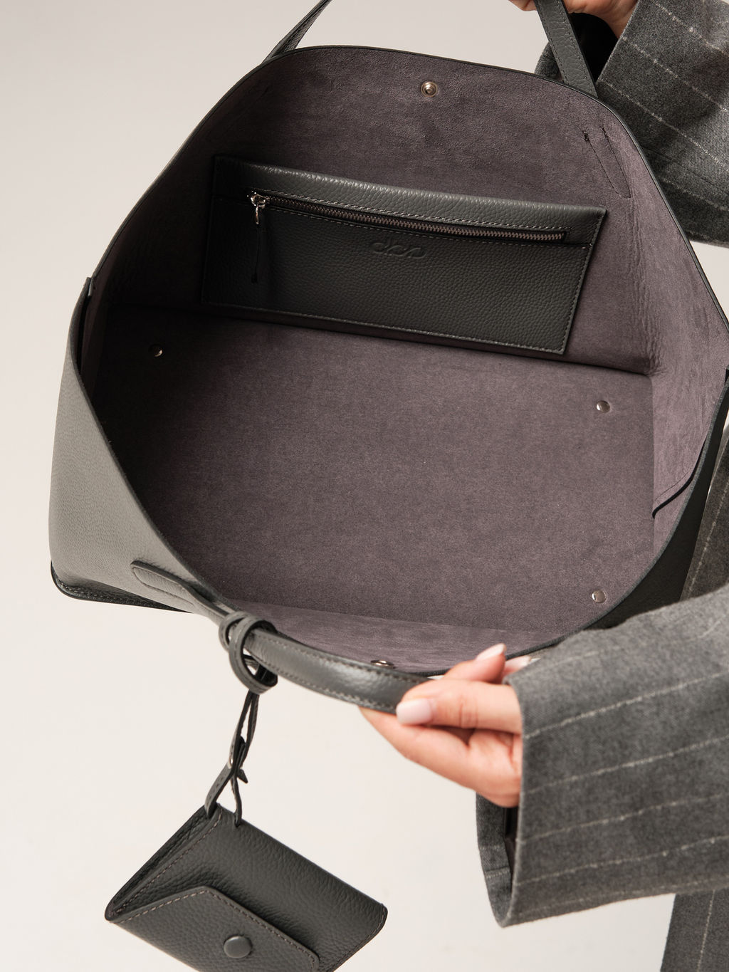 Женская кожаная сумка Dari DBR 31136 мышиный  фото 7