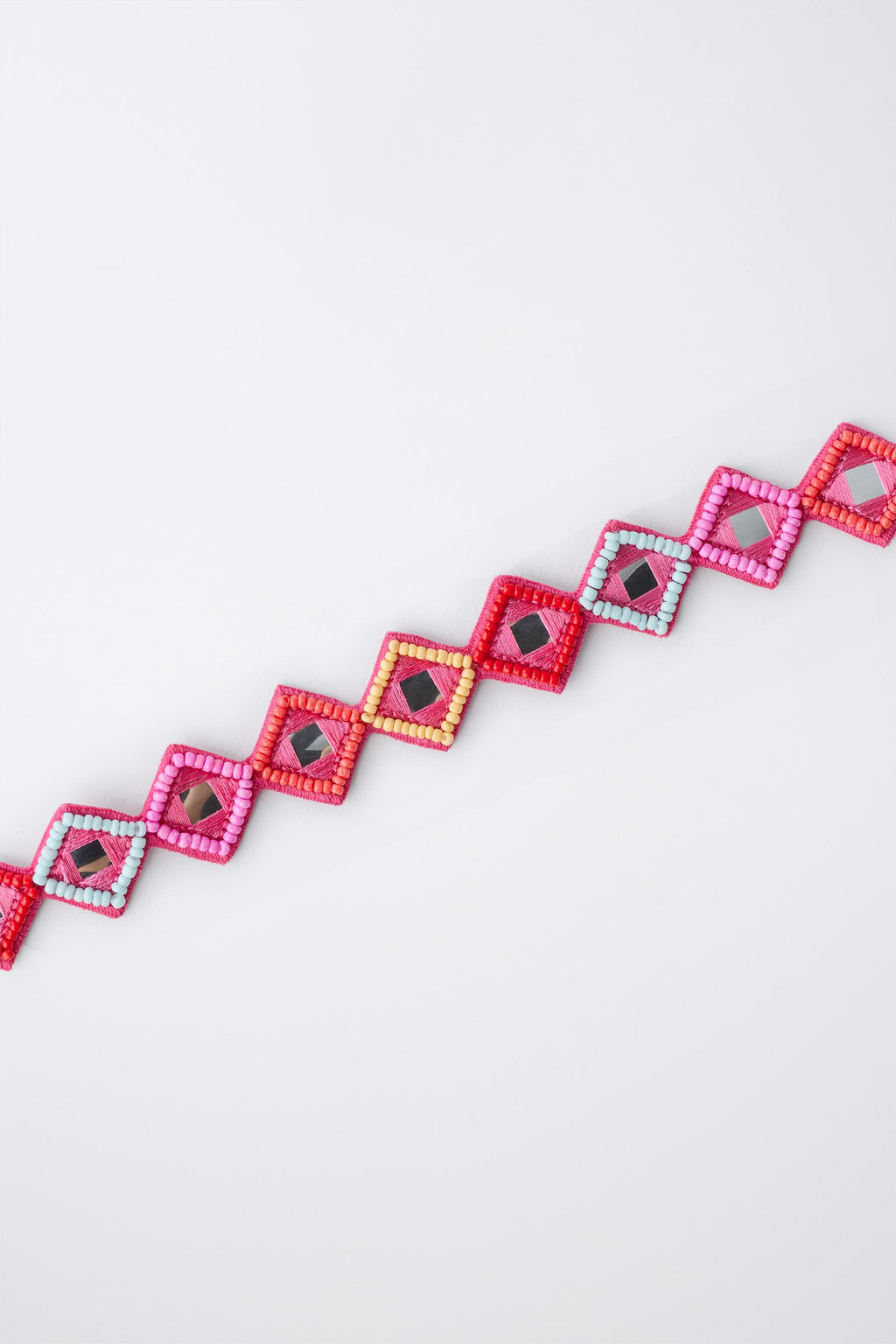 CHOKER ABALORIOS Y ESPEJOS / Fucsia - Zara фото 2