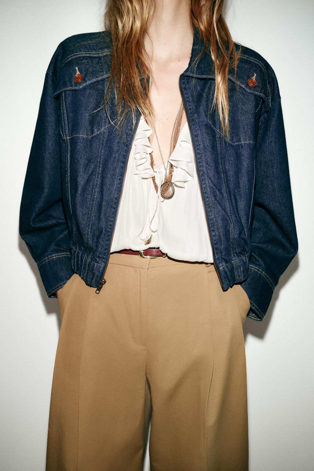 TROUSERS WITH BELT AND DARTS - Zara фото 3