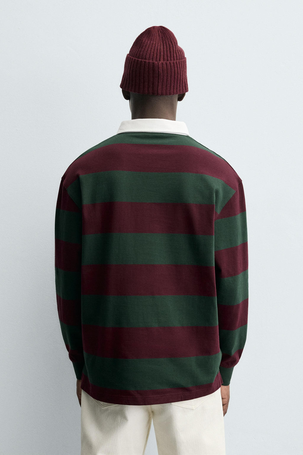 STRIPED PATCH POLO SHIRT