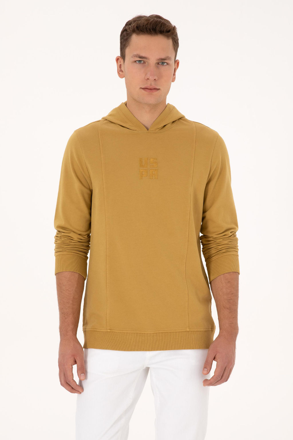 Erkek Hardal Sweatshirt