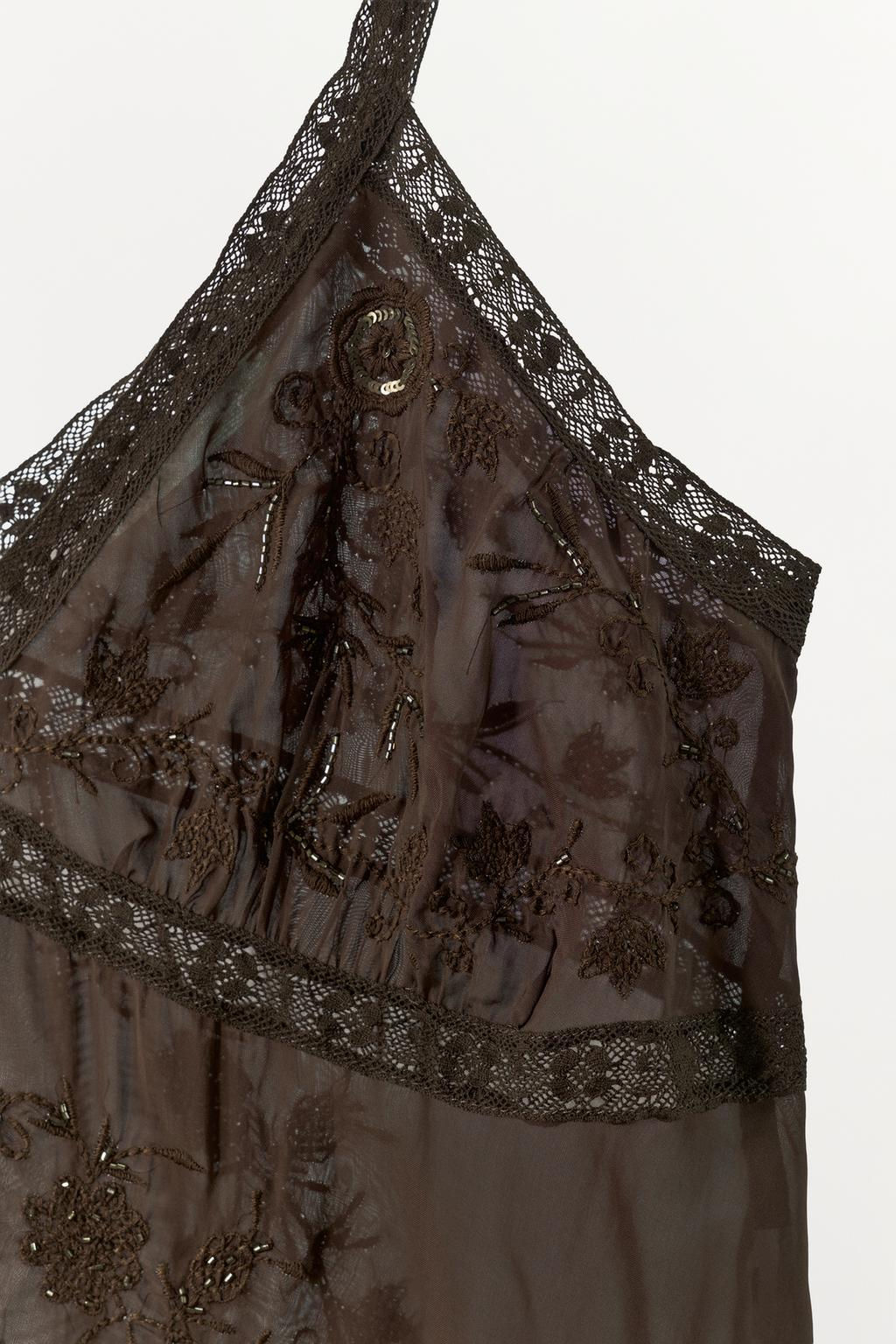 EMBROIDERED BEADED STRAP TOP - Zara фото 8