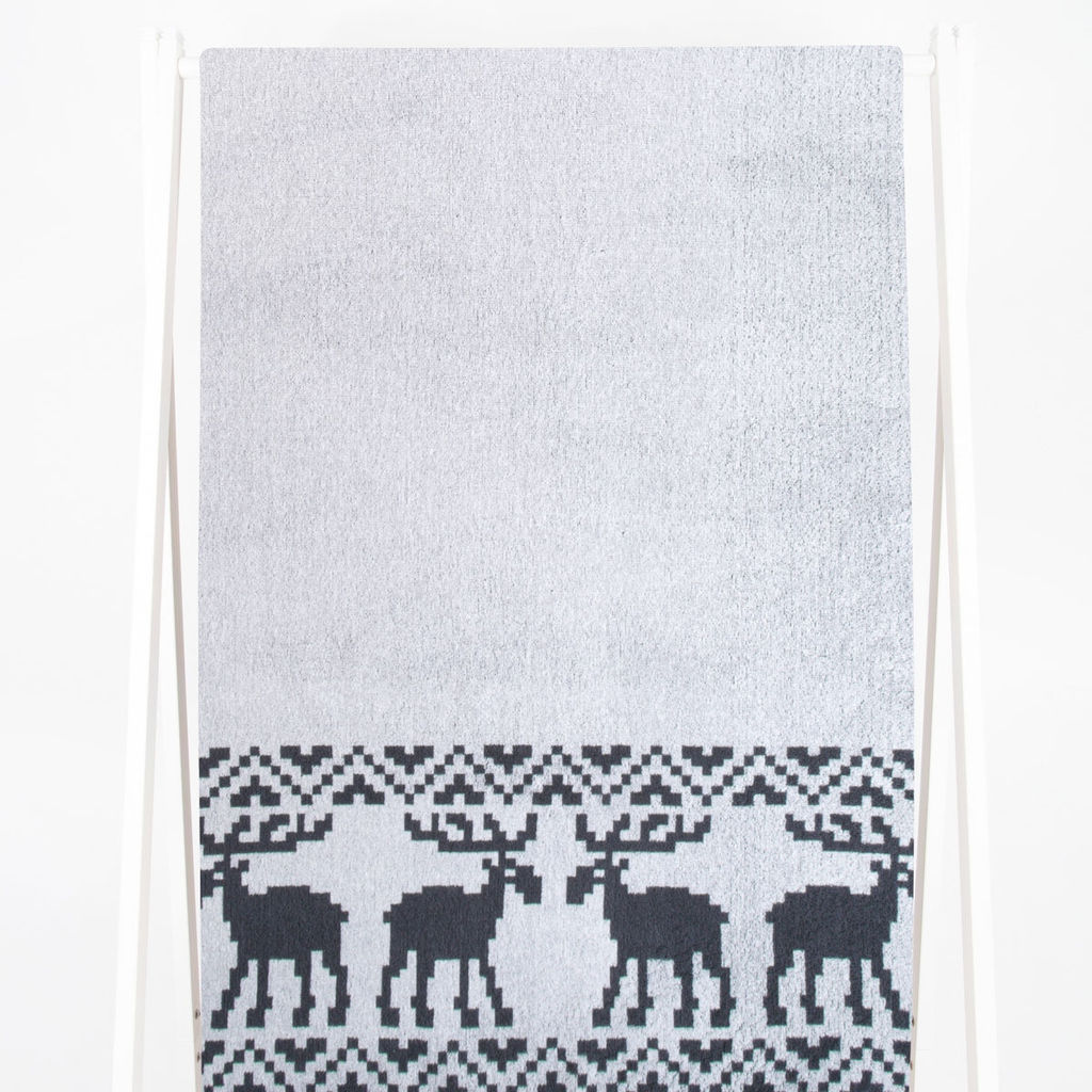 Полотенце махровое 6с102.411ж1 Оленики(графит5) 67х150см