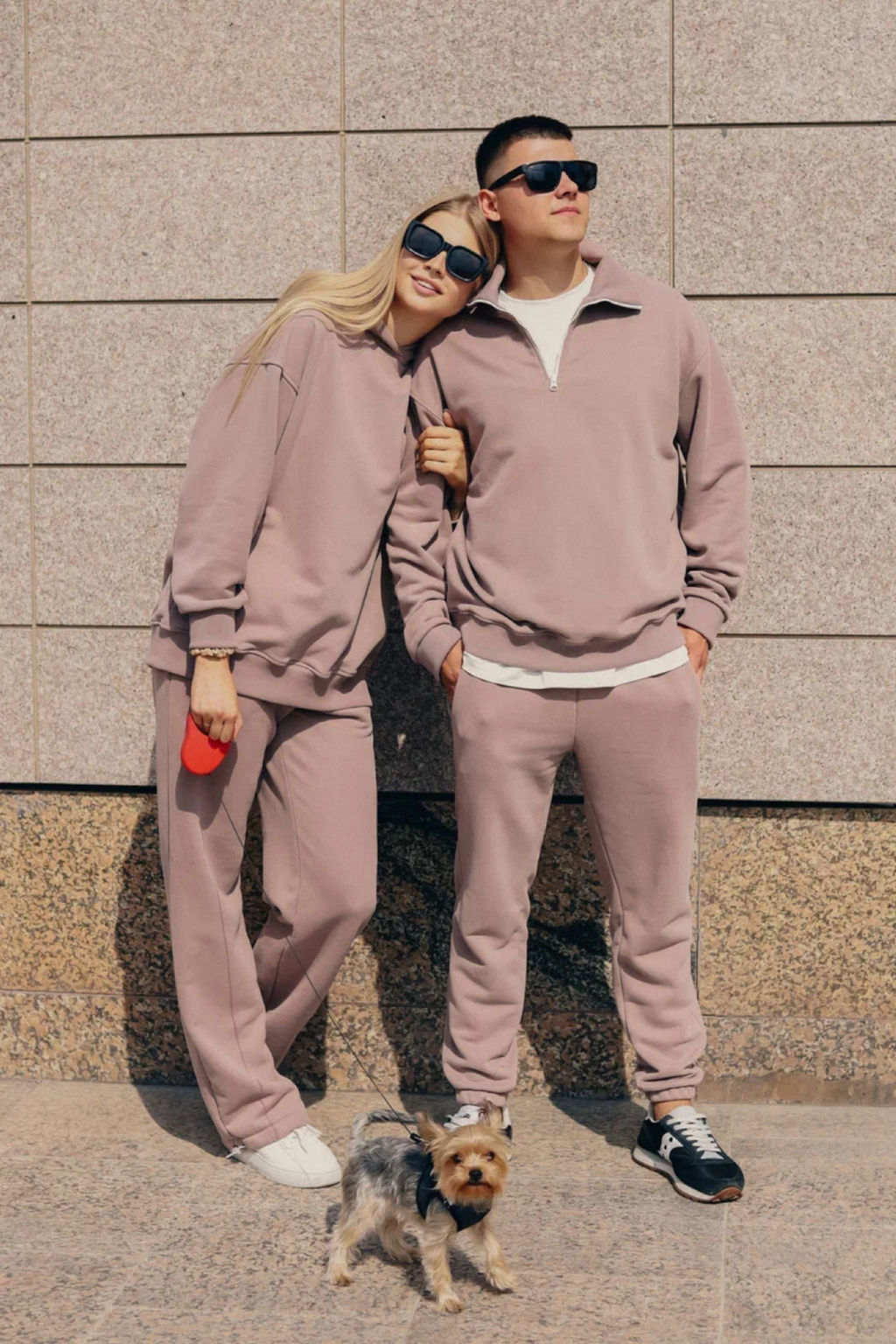 Свитшот с замком овер женский, тауп - Inzibe фото 13