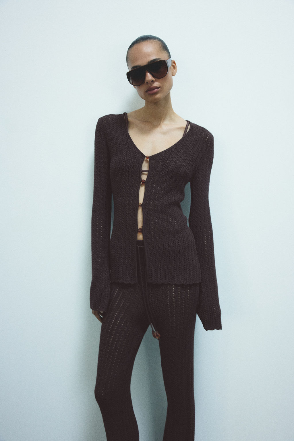 Top efecto crochet con cuentas - H&m фото 2