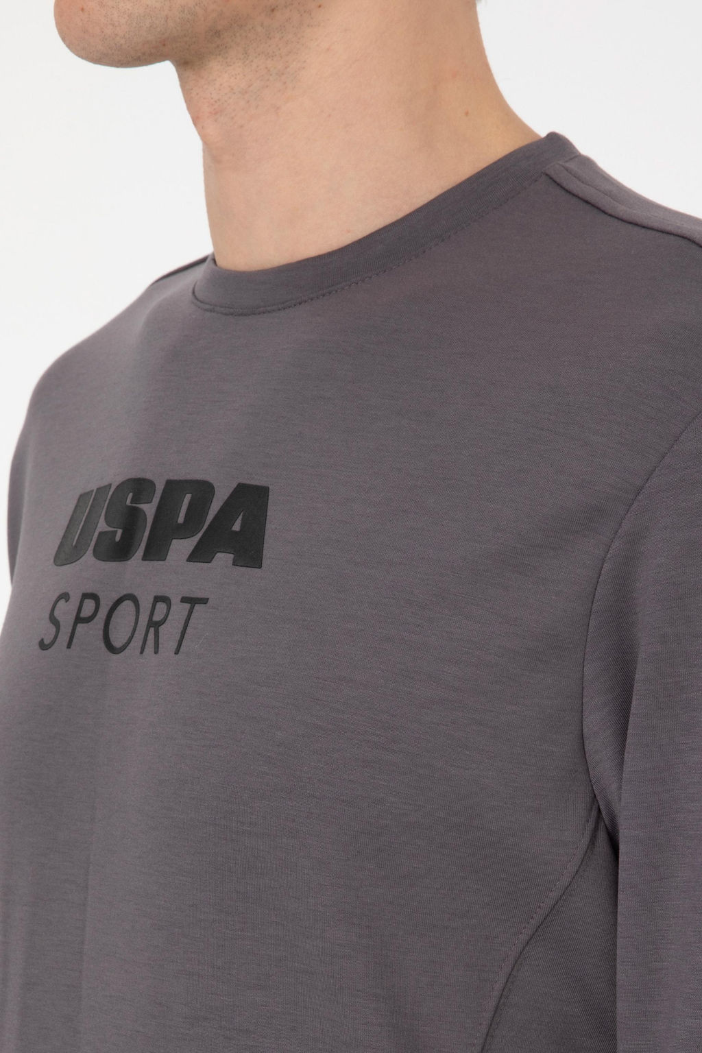 Erkek Regular Fit Bisiklet Yaka Gri Sweatshirt - U.s. polo assn фото 7