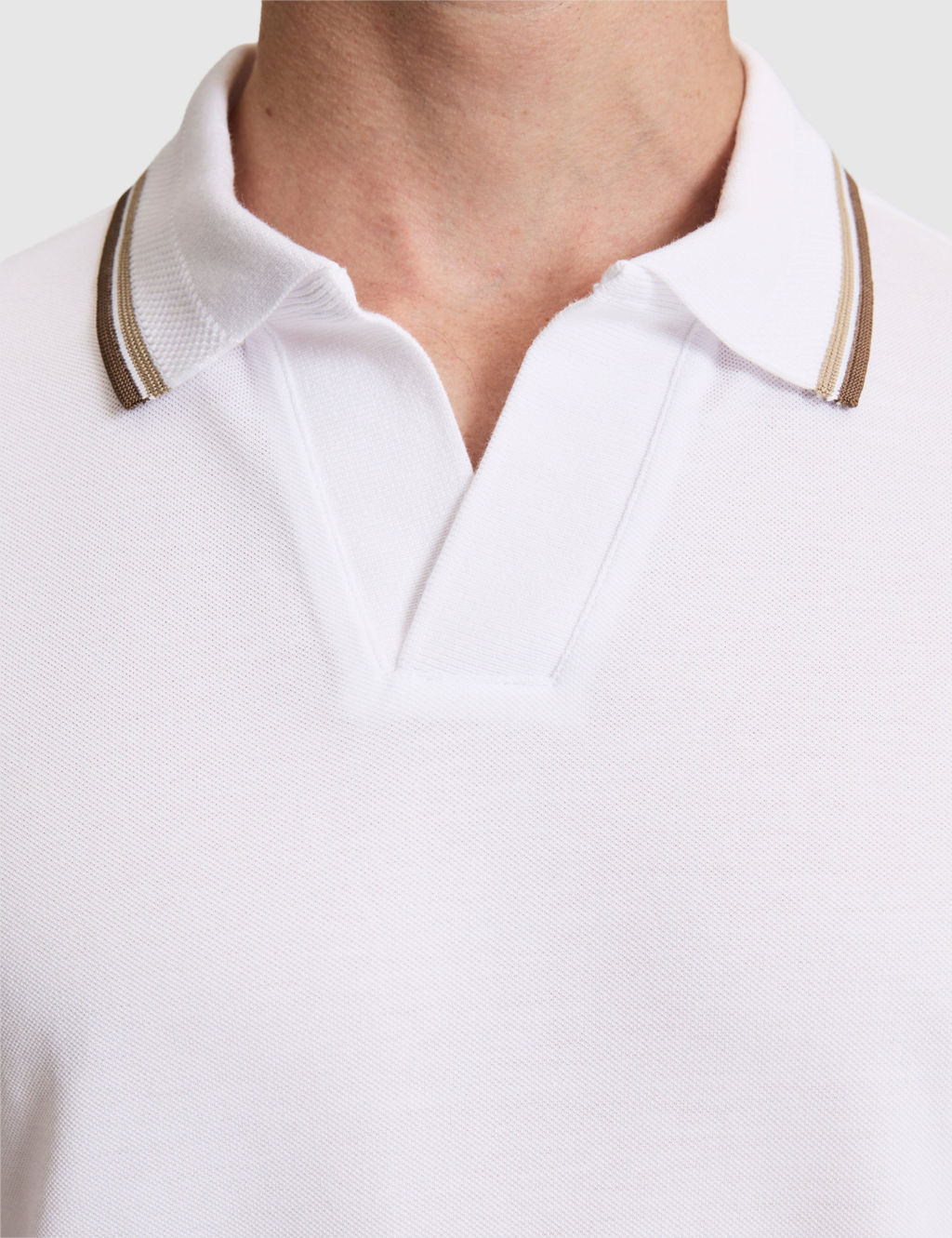 Beyaz Slim Fit %100 Pamuk Apa_ Yaka Ti__rt