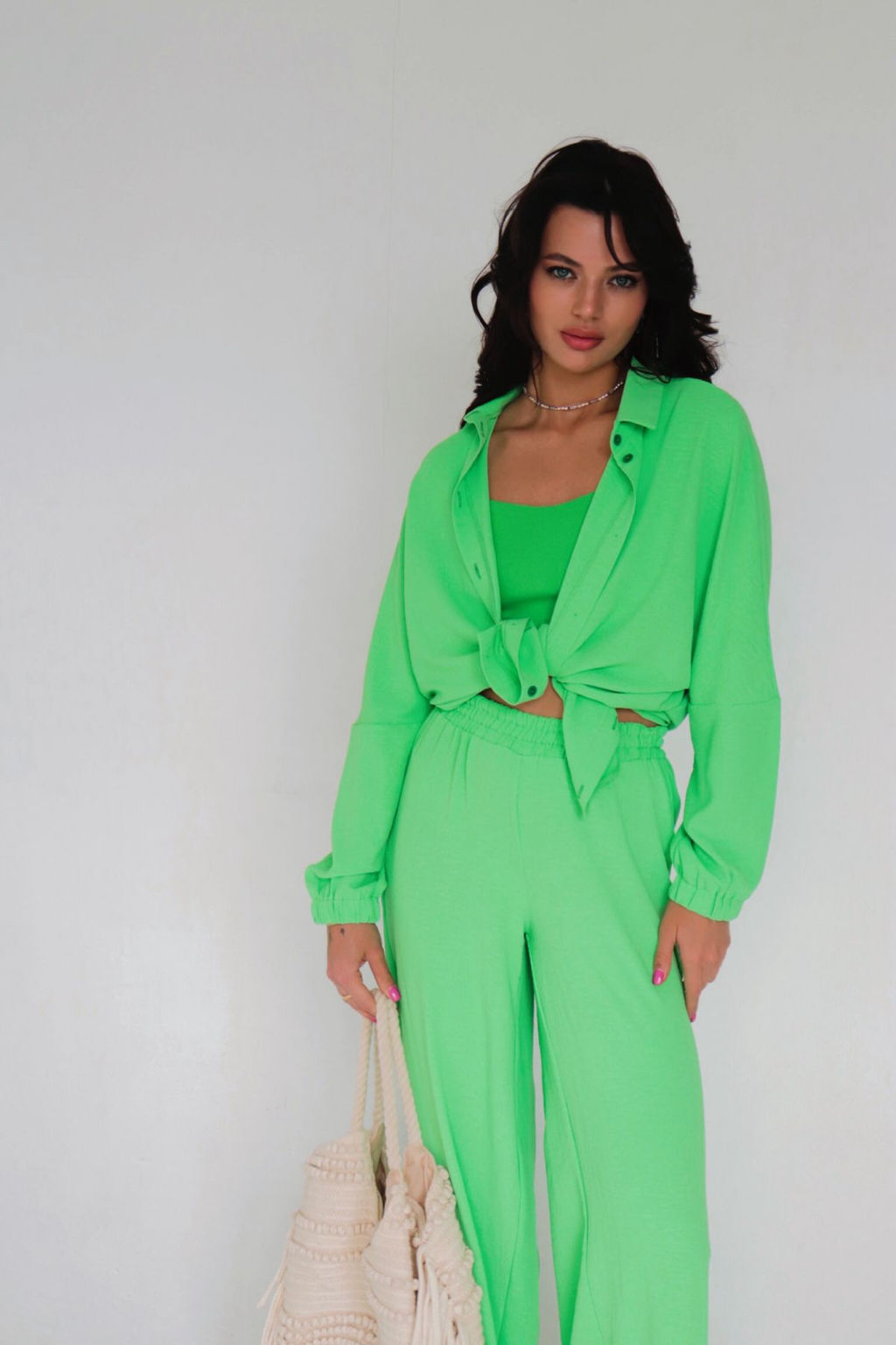 9614 Костюм в пижамном стиле салатовый - Martichelli фото 2