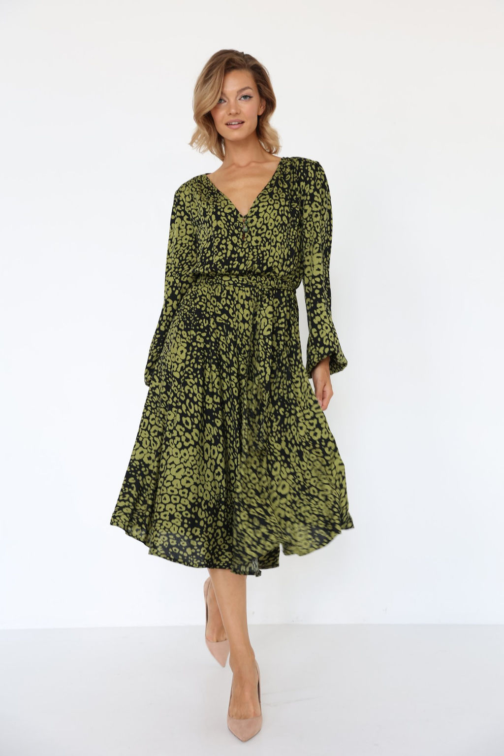 Платье миди с юбкой-полусолнце - Looklikecat фото 2