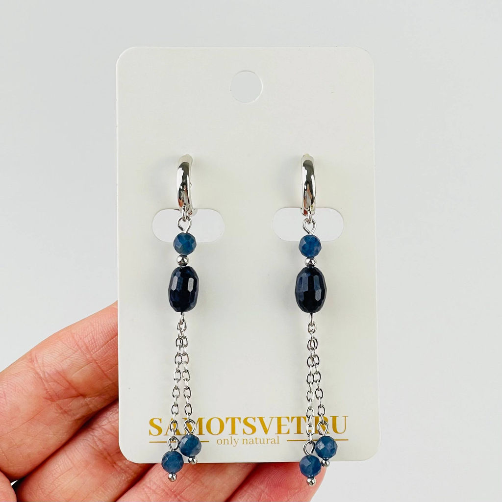 Серьги из Сапфира (Корунд)