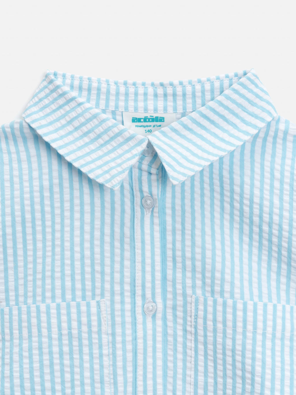 ACOOLA / Блузка детская для девочек Messia_bl голубая полоска  фото 5