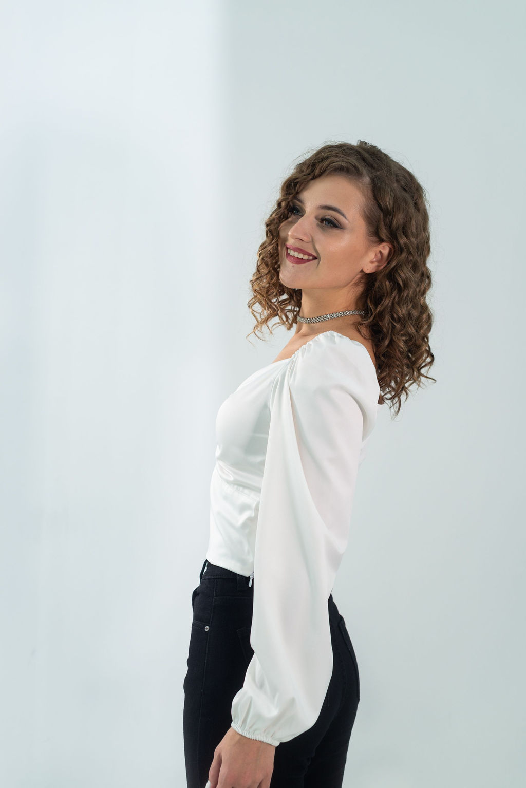 Блузка Ирэн (белый) - Nadi bordo фото 7