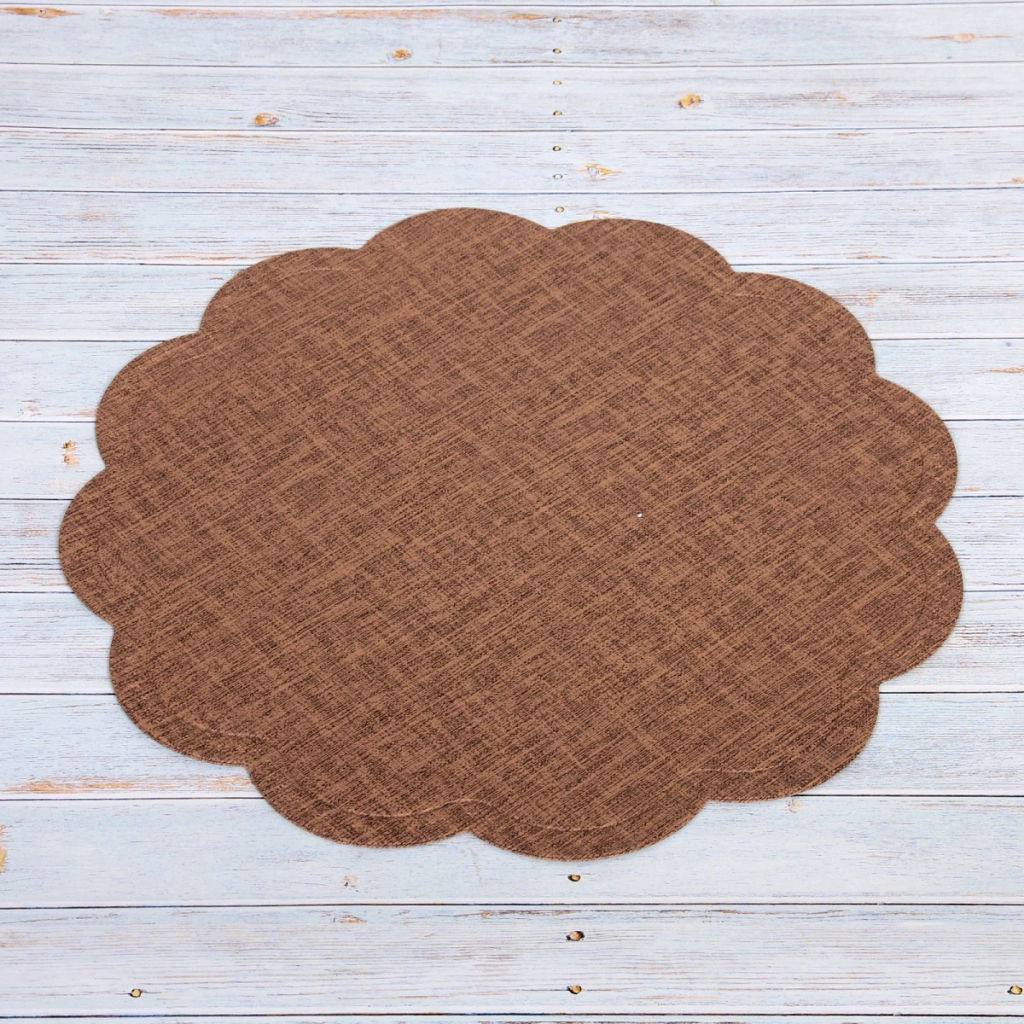 Цена за 3 шт. Салфетка плетеная 38см "Natural", коричневая