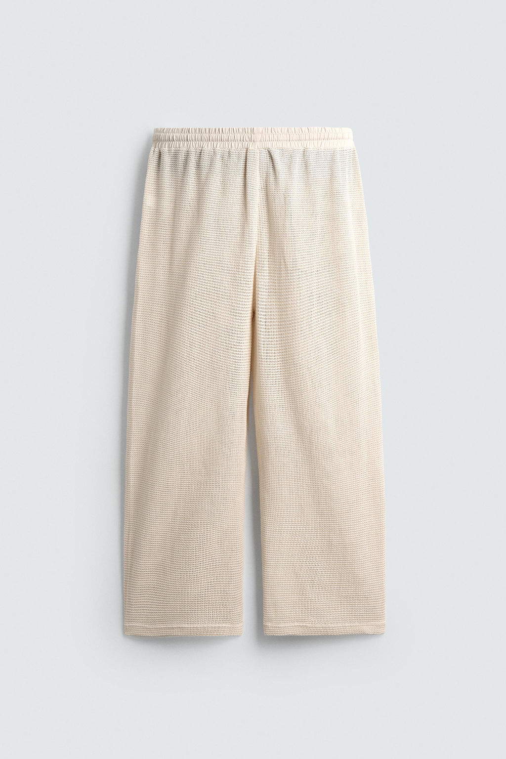 RELAXED FIT OPEN WEAVE TROUSERS - Zara фото 7
