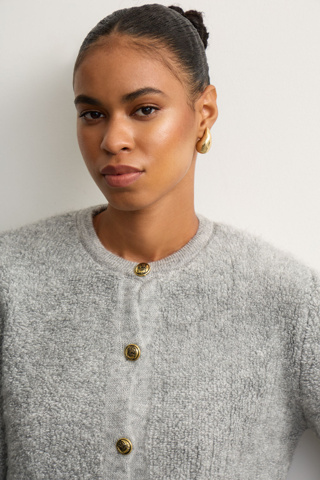 Кардиган с золотистыми пуговицами - Mollis фото 2