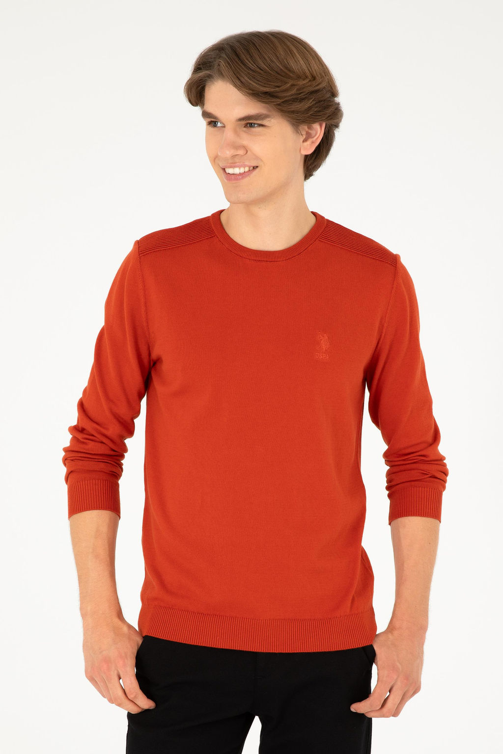 Мужской базовый свитер с плиткой - U.s. polo assn фото 3