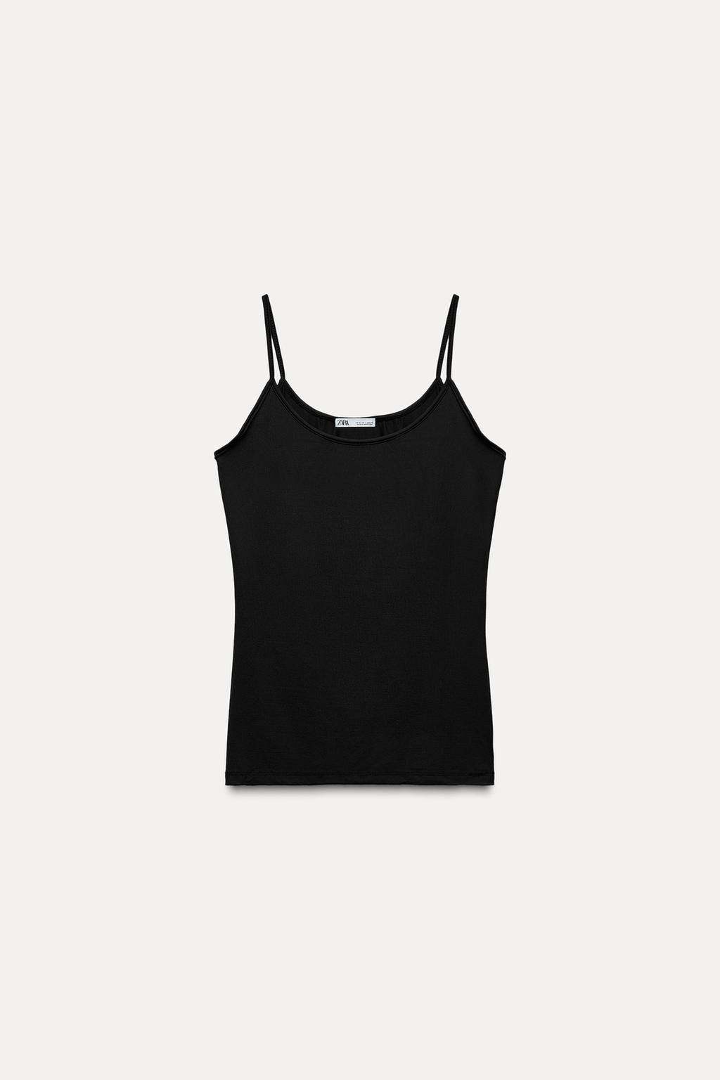 POLYAMIDE SLIM STRAP T-SHIRT - Zara фото 18