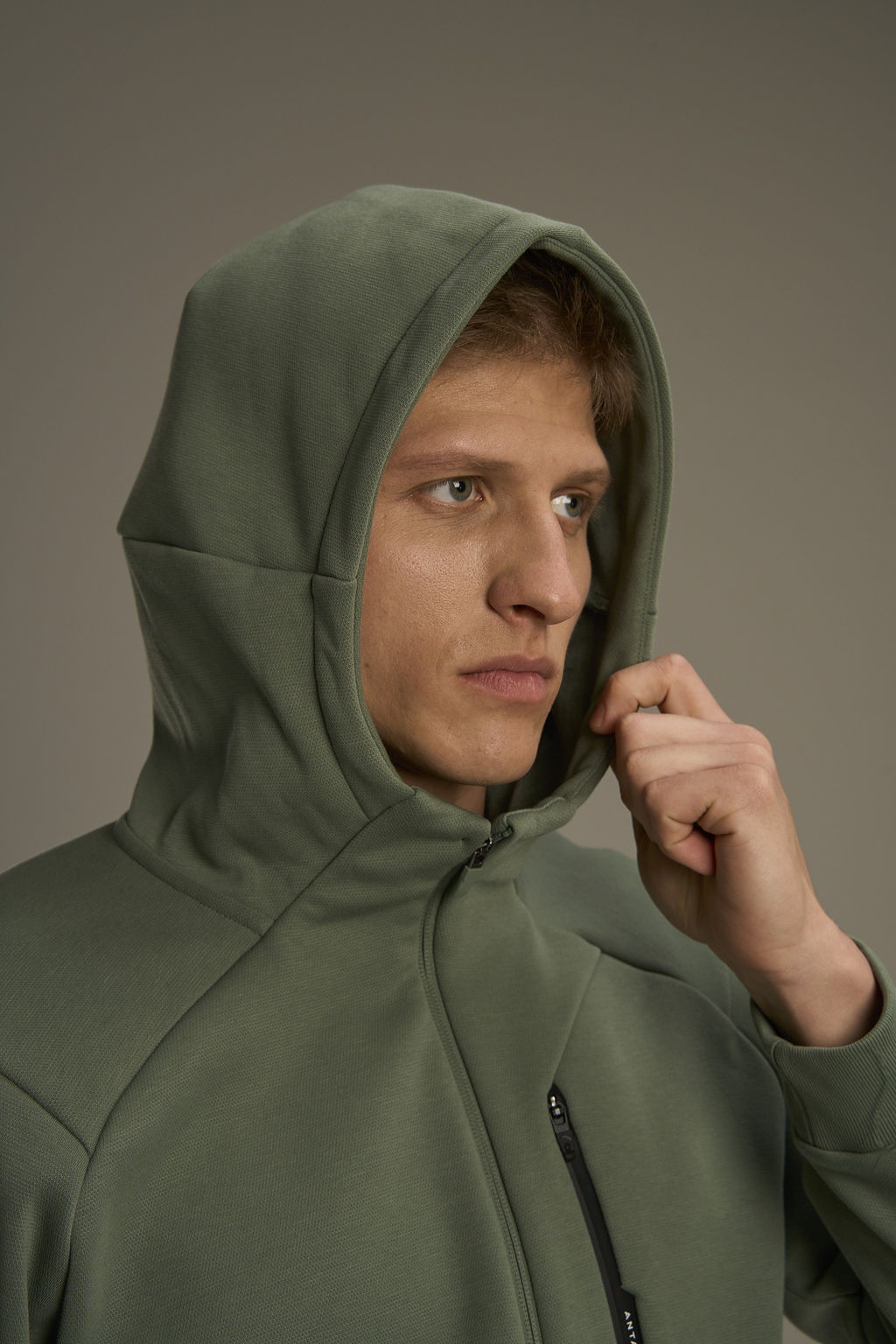 Толстовка на молнии утепленная Зеленый