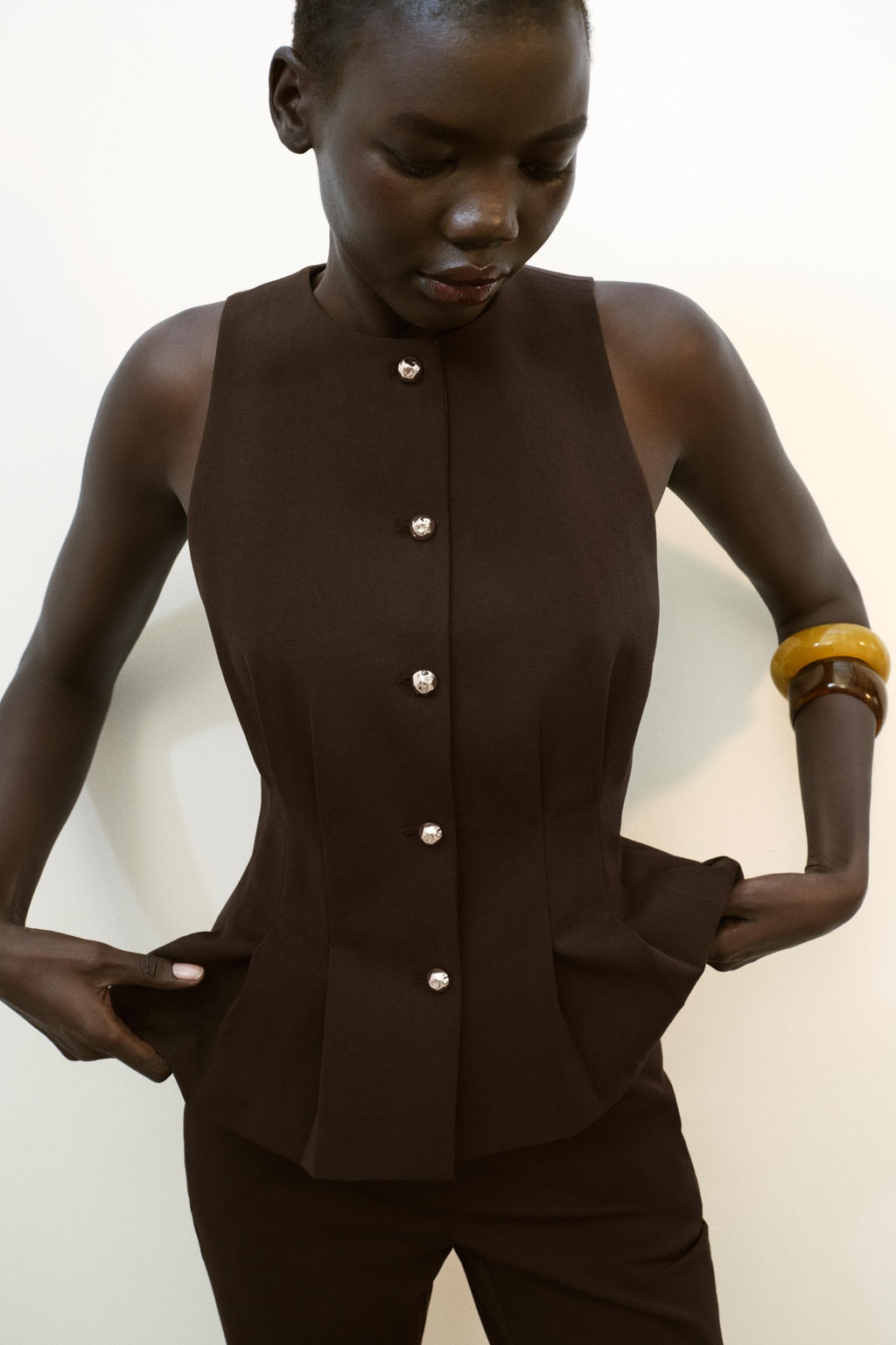 DARTED PEPLUM WAISTCOAT - Zara фото 2