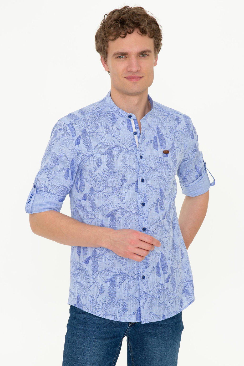 U. S. Polo Assn Мужская синяя рубашка с длинным рукавом - U.s. polo assn фото 17