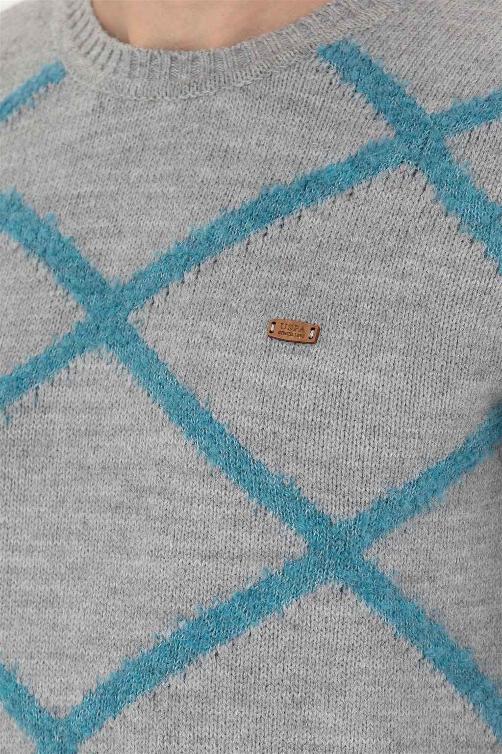 Мужской серый меланжевый свитер - U.s. polo assn фото 14