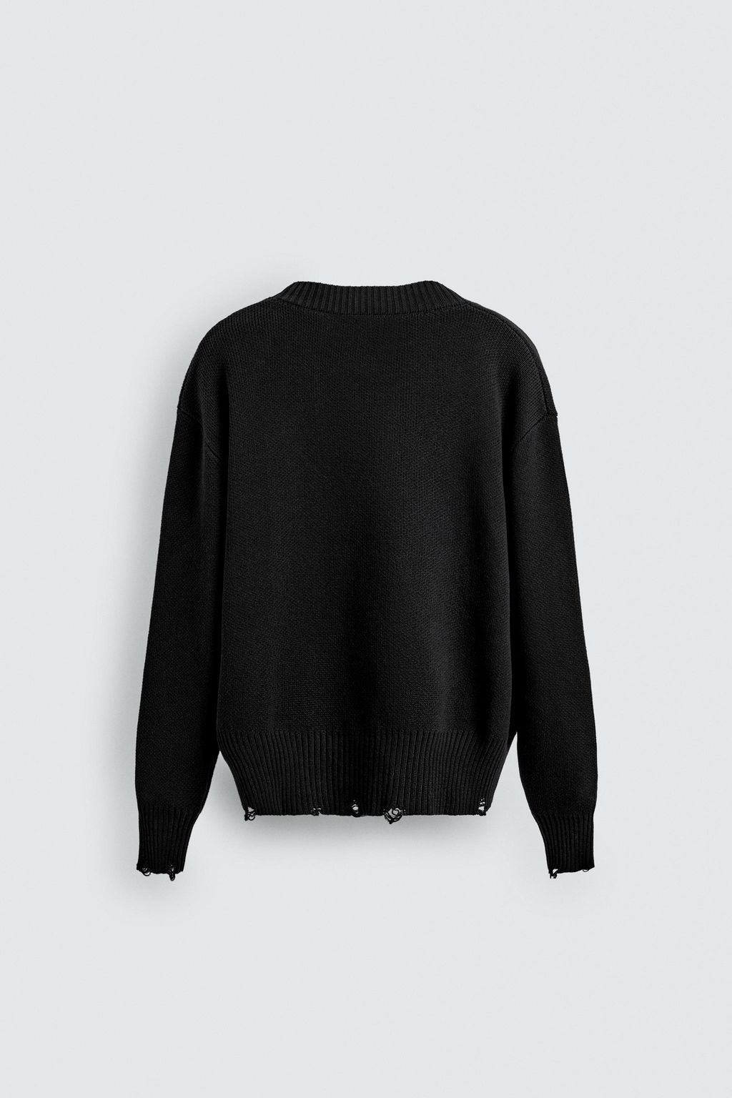 CARDIGAN WITH DISTRESSED RIBBED TRIMS - Zara фото 8