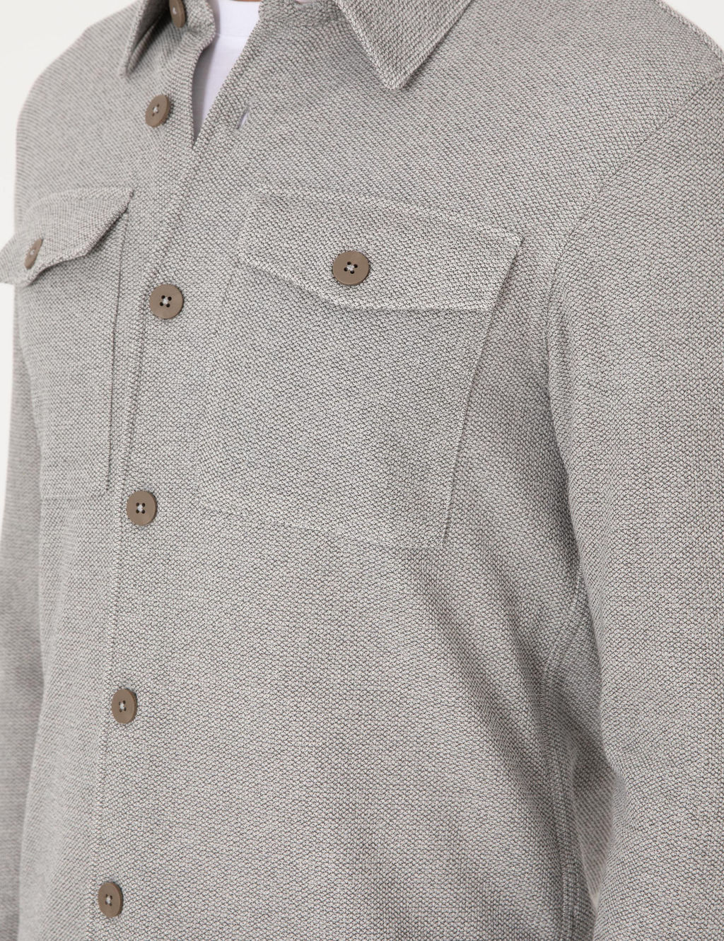 Gri Regular Fit Ceket G_mlek - Cacharel фото 7