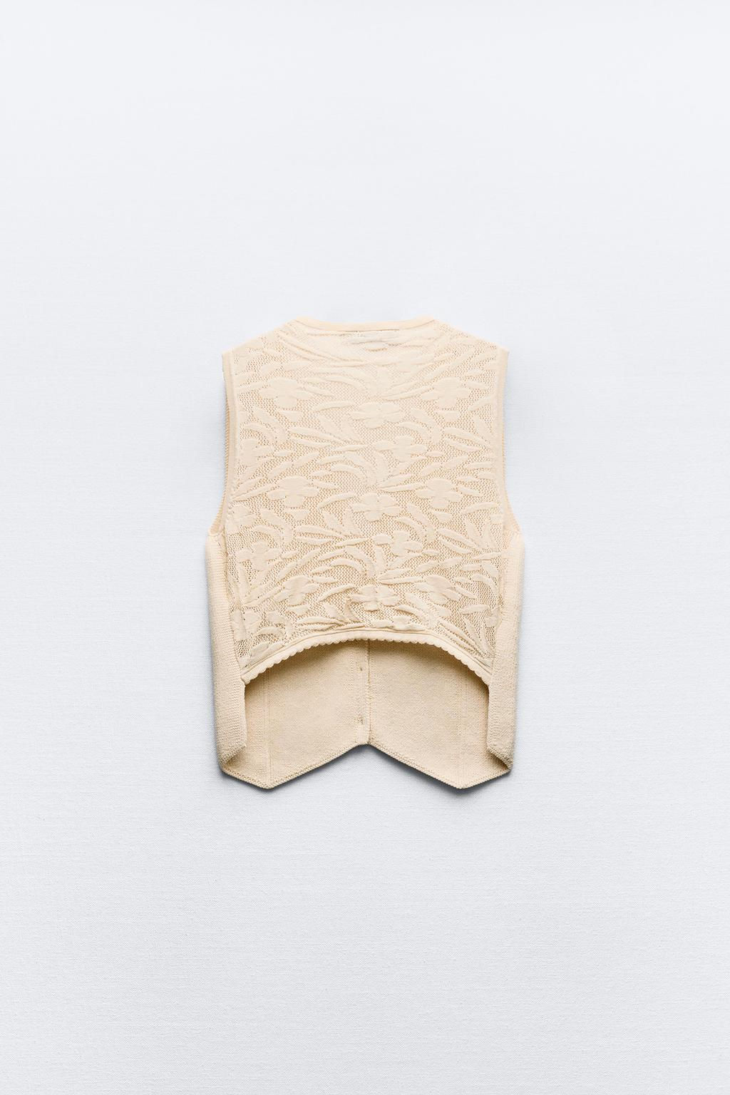 CONTRAST KNIT WAISTCOAT - Zara фото 4