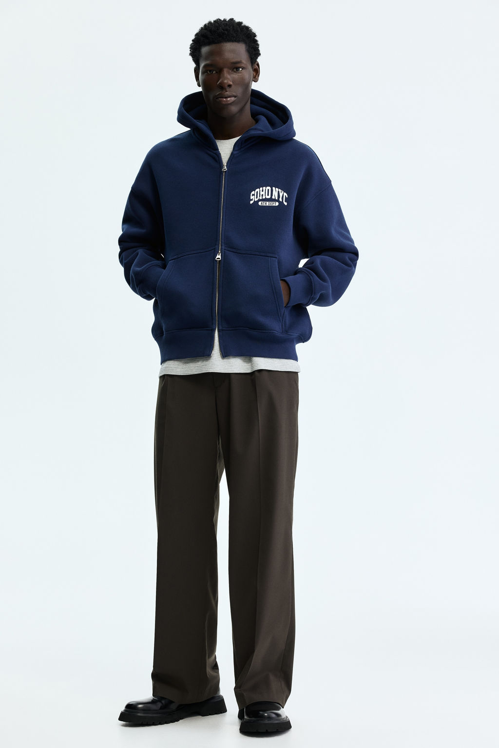Chaqueta sudadera con estampado Oversized Fit - H&m фото 5