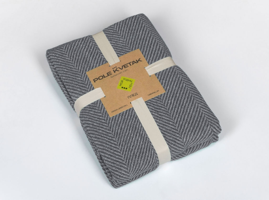 Плед 20с30-ШР/у./л.с.уп. 210*200 "Рубчик" цв 106 серый