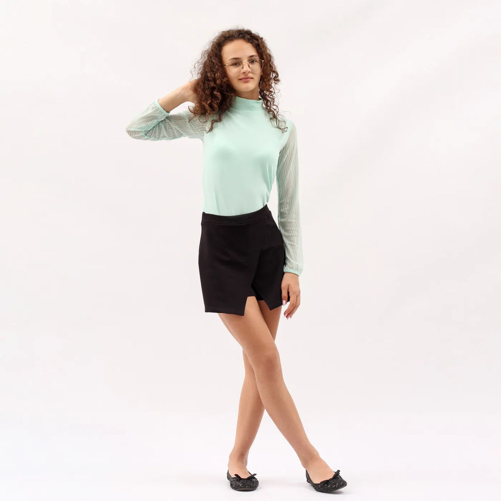 CRB wear/CWJG 63195-38 Водолазка для девочки,ментоловый/Ex.Cherubino  фото 3